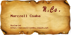 Marczell Csaba névjegykártya