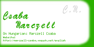 csaba marczell business card